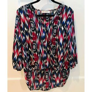 **3/$20** - VERONICA M LA Surplice Draped High-Low Blouse!